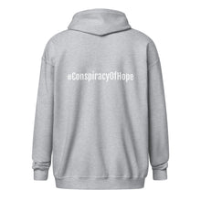 Load image into Gallery viewer, Conspiracy of Hope zip hoodie